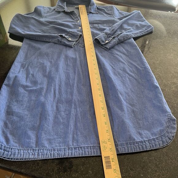 Old Navy Chambray Shirt Dress Popover Long Sleeve S Blue M - Picture 13 of 16